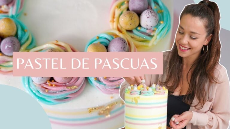 Decoración de Pasteles de Pascua con Flores y Colores Pastel